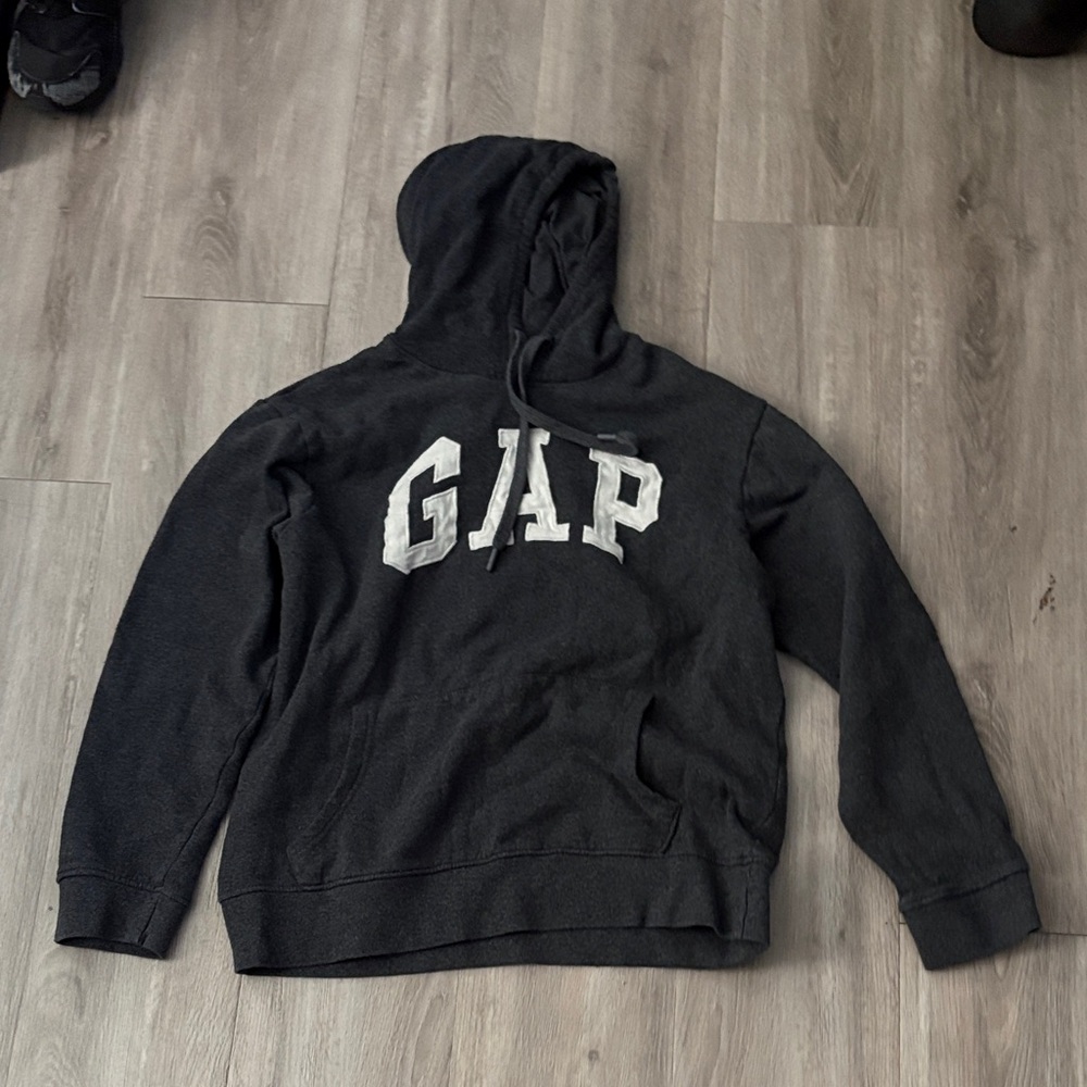 GAP Black Hoodie with White Logo